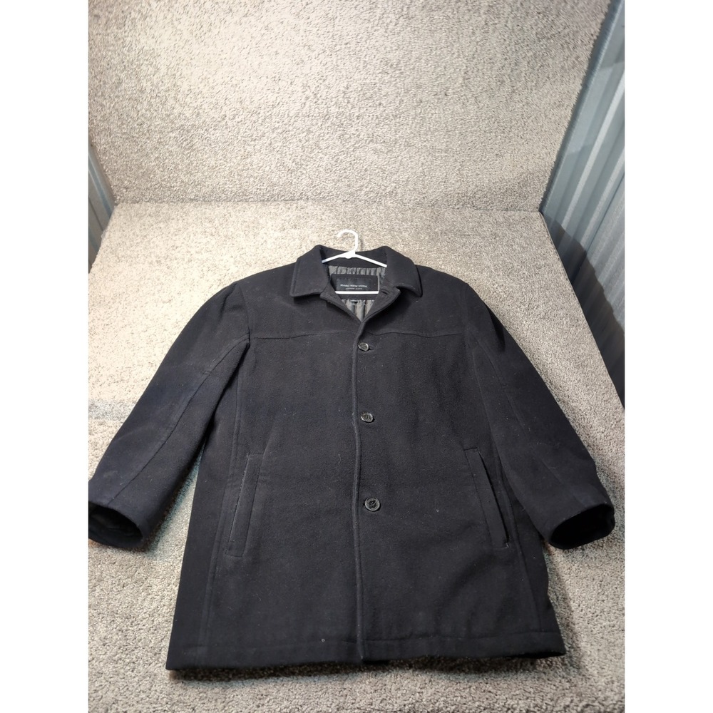 Marc New York‎ Andrew Marc Black Wool Blend Car Coat Men's XL